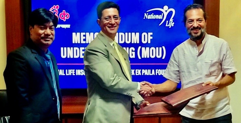 नेशनल लाइफ र एक एक पाईला फाउण्डेशनबीच सम्झौता