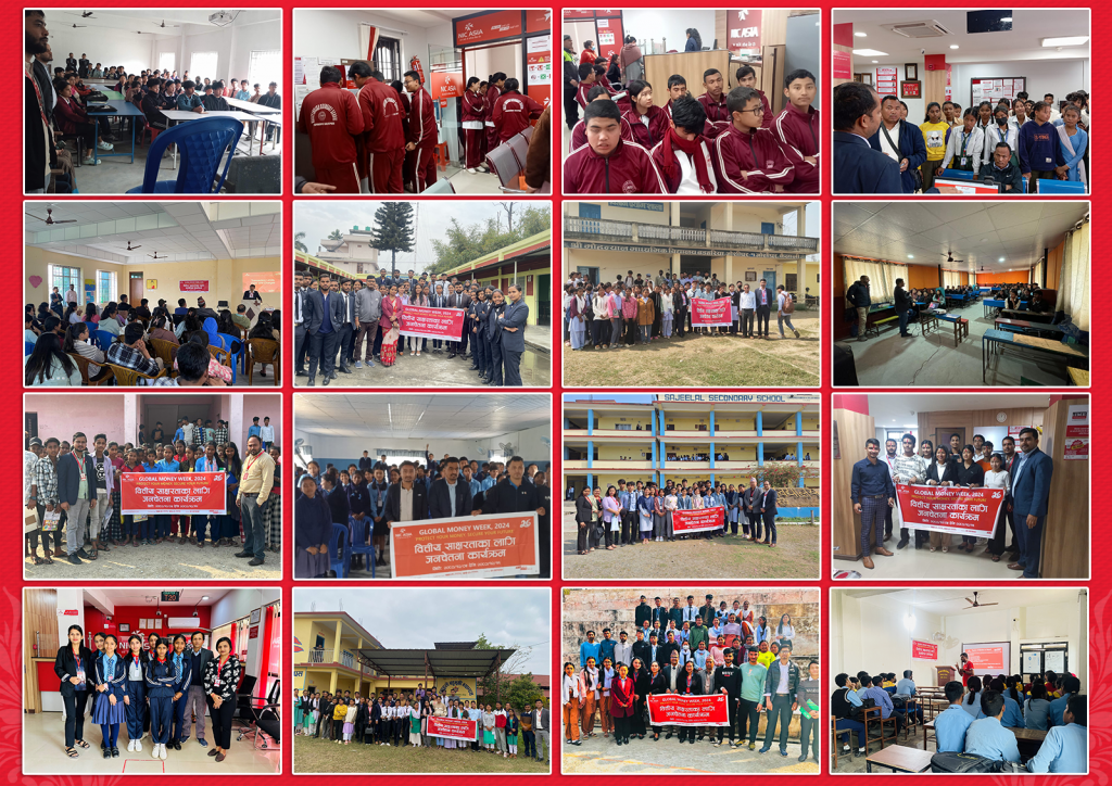 ग्लोबल मनी विकमा एन आई सी एशिया बैंकद्वारा हजारौं विद्यार्थीहरुमाझ सप्ताहव्यापी कार्यक्रम