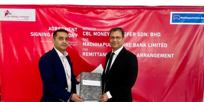 मलेसियाका नेपालीले माछापुच्छ्रे बैंकमा सहजै रकम पठाउन सक्ने, सीबीएलसँग सम्झौता