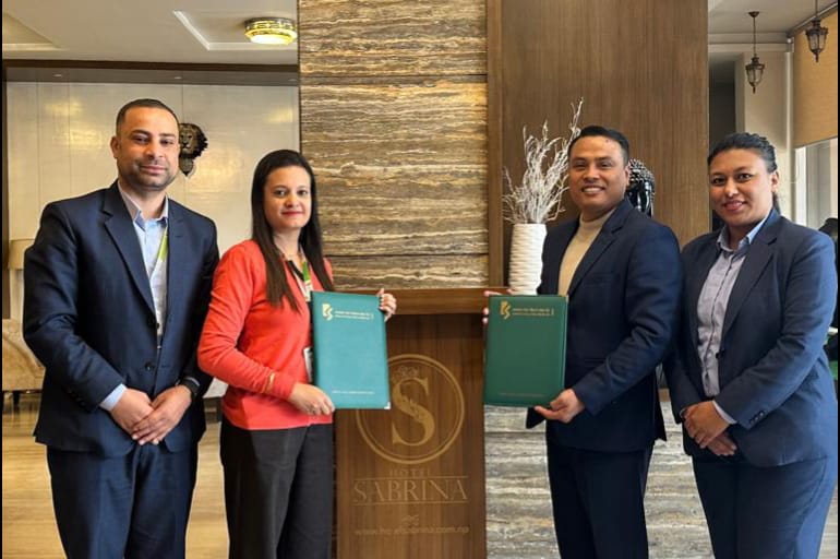 कामना सेवा विकास बैक र HOTEL SABRINA बीच सम्झौता ।