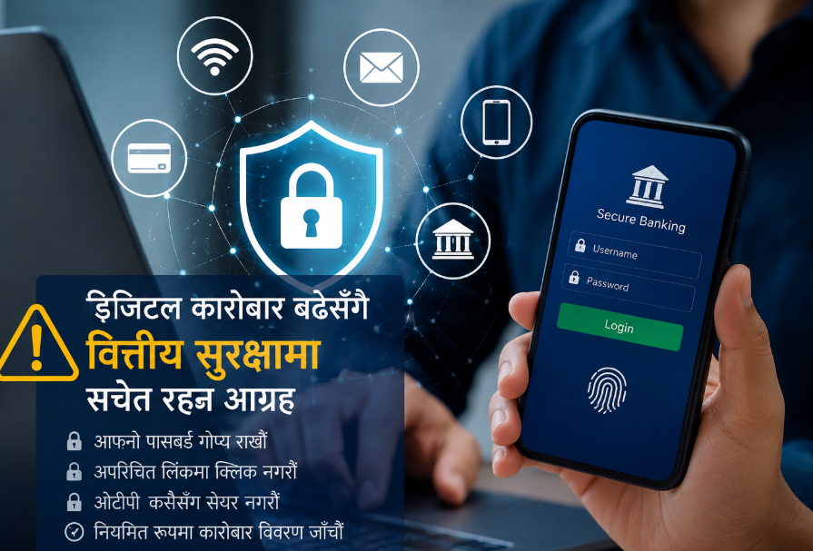 डिजिटल कारोबार बढेसँगै वित्तीय सुरक्षामा सचेत रहन आग्रह