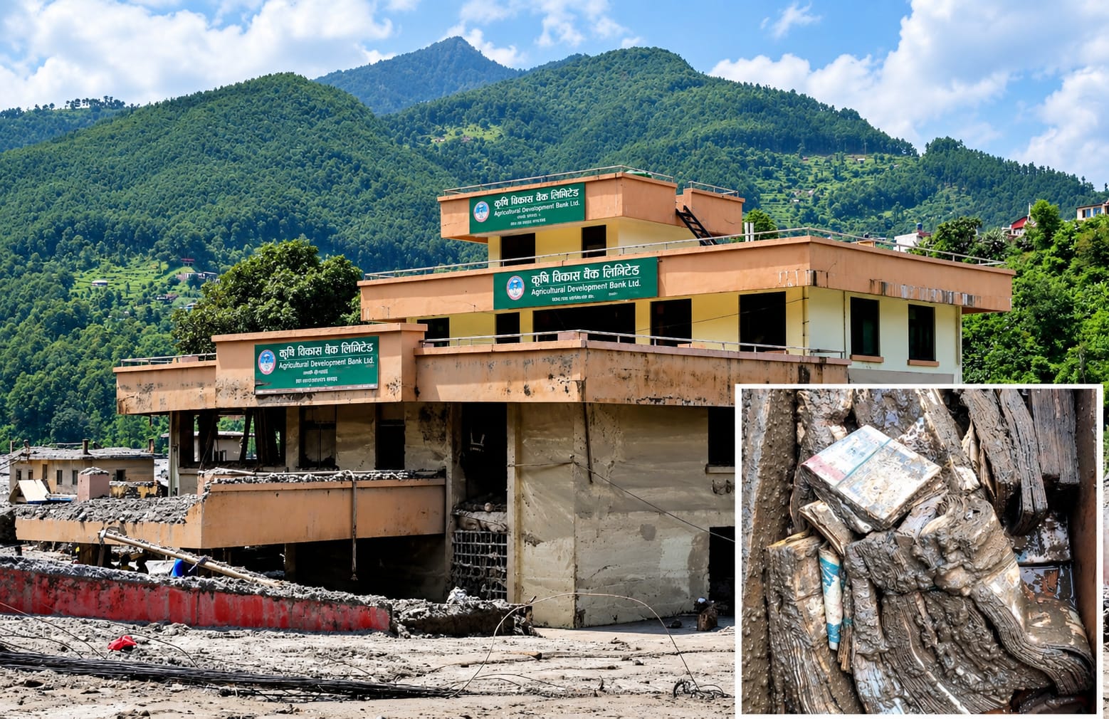 भोटेकोशी बाढीले बैंकिङ क्षेत्रमा ठूलो धक्का, १६ शाखा पूर्ण क्षतिग्रस्त हुँदा साढे ५५ करोडको भौतिक क्षति