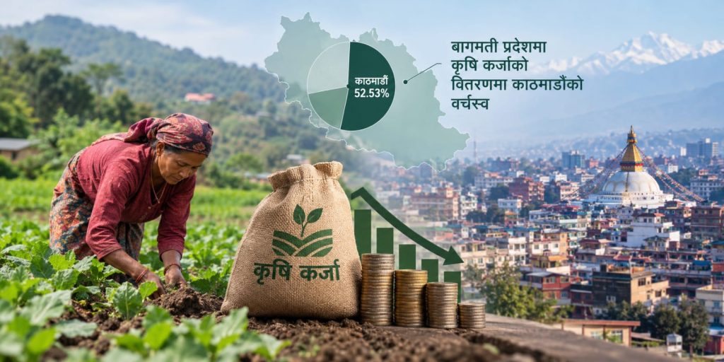 कृषि कर्जा घट्यो, काठमाडौंमै आधाभन्दा बढी केन्द्रित